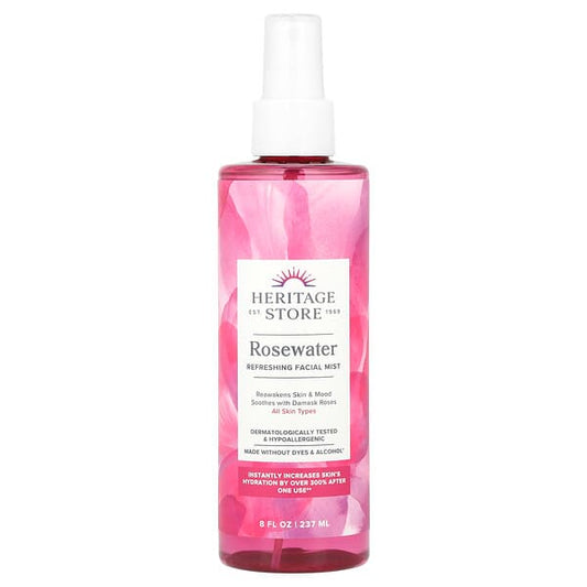 Heritage Store Rosewater Refreshing Facial Mist 8 fl oz (237 ml)