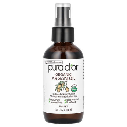 Pura D'or Organic Argan Oil 4 fl oz (118 ml)