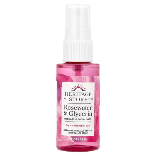 Heritage Store Rosewater & Glycerin Hydrating Facial Mist 2 fl oz (59 ml)
