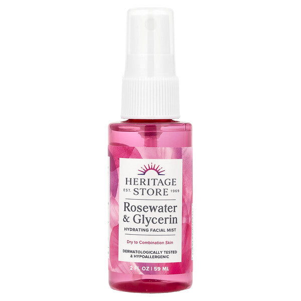 Heritage Store Rosewater & Glycerin Hydrating Facial Mist 2 fl oz (59 ml)