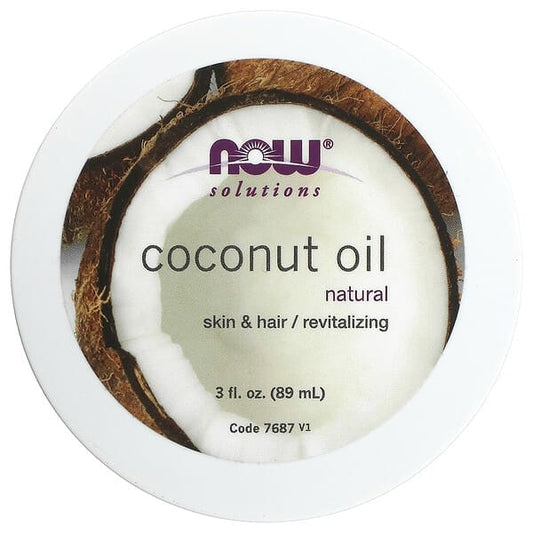 NOW Foods Solutions Coconut Oil Natural  3 fl oz (89 ml)