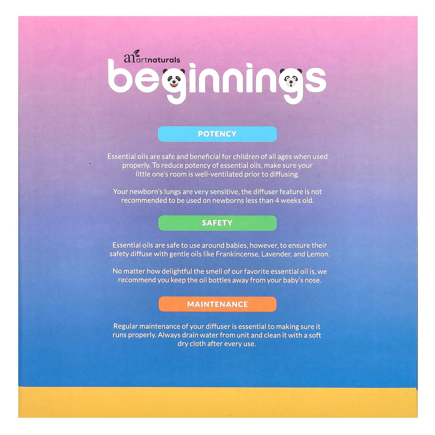 artnaturals Beginnings Sleep 'N Slumber Ultrasonic Sound Oil Diffuser 1 Diffuser