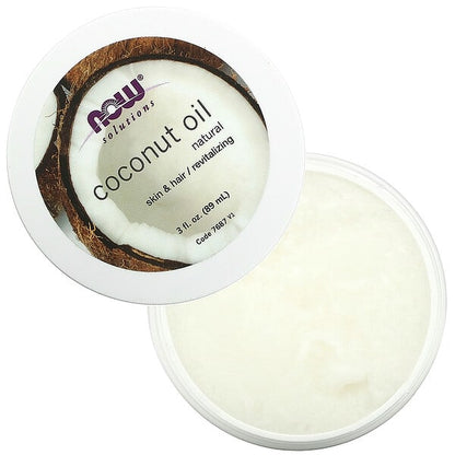 NOW Foods Solutions Coconut Oil Natural  3 fl oz (89 ml)
