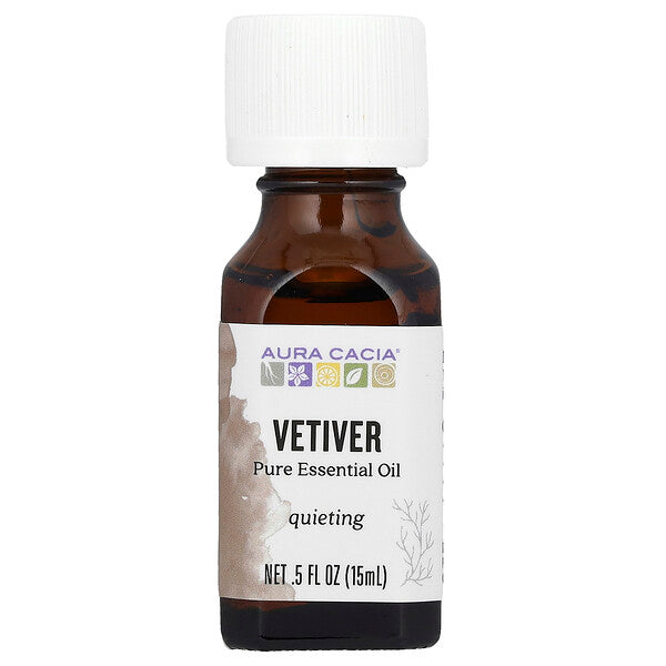 Aura Cacia Pure Essential Oil Vetiver 0.5 fl oz (15 ml)
