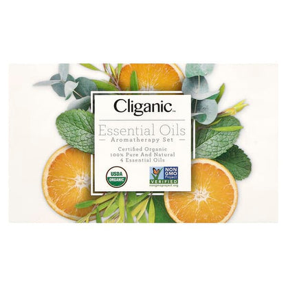 Cliganic 100% Pure and Natural Essential Oils Aromatherapy Set 4 Piece Set