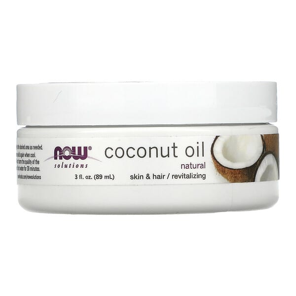 NOW Foods Solutions Coconut Oil Natural  3 fl oz (89 ml)