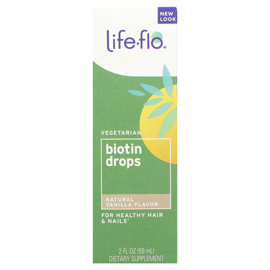 Life-flo Biotin Drops Natural Vanilla  2 fl oz (59 ml)