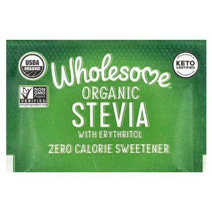 Wholesome Sweeteners, Organic Stevia With Erythritol, Zero Calorie Sweetener, 75 Individual Packets, 2.64 oz (75 g)