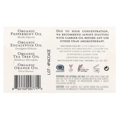 Cliganic 100% Pure and Natural Essential Oils Aromatherapy Set 4 Piece Set
