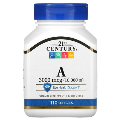 21st Century Vitamin A 3000 mcg (10000 IU) 110 Softgels