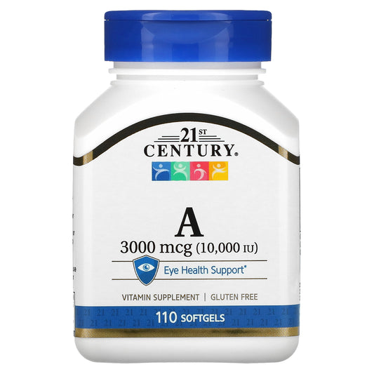 21st Century Vitamin A 3000 mcg (10000 IU) 110 Softgels