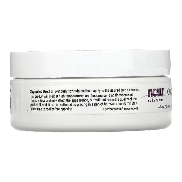 NOW Foods Solutions Coconut Oil Natural  3 fl oz (89 ml)