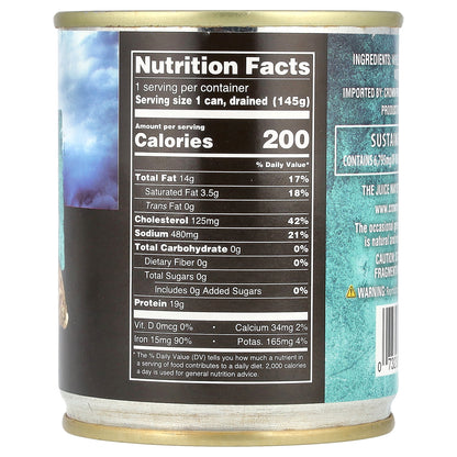 Crown Prince Natural Whole Oysters Packed In Water 8 oz (226 g)