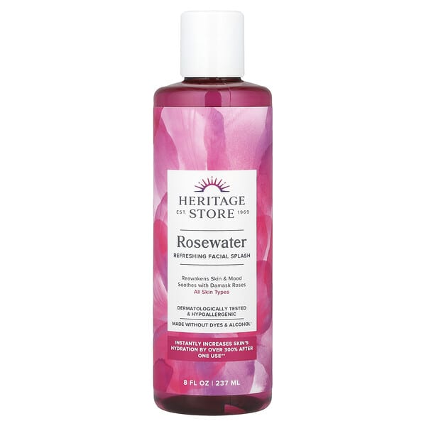 Heritage Store Rosewater Refreshing Facial Splash 8 fl oz (237 ml)