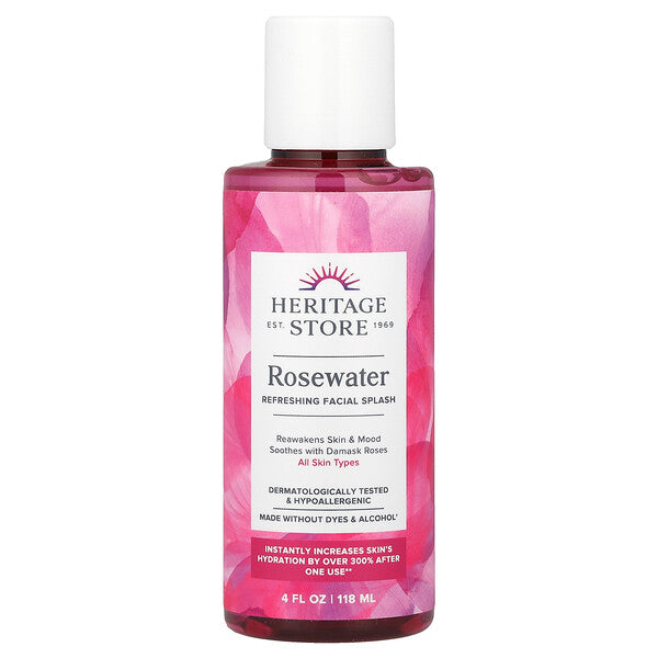 Heritage Store Rosewater Refreshing Facial Splash 8 fl oz (237 ml)