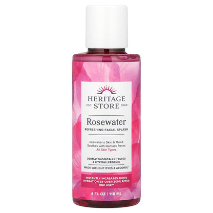 Heritage Store Rosewater Refreshing Facial Splash 8 fl oz (237 ml)