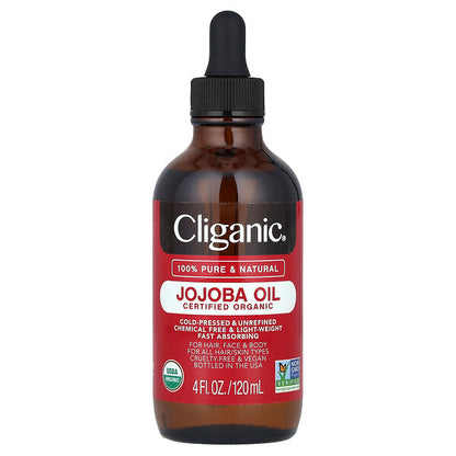 Cliganic 100% Pure & Natural Jojoba Oil 16 fl oz (473 ml)