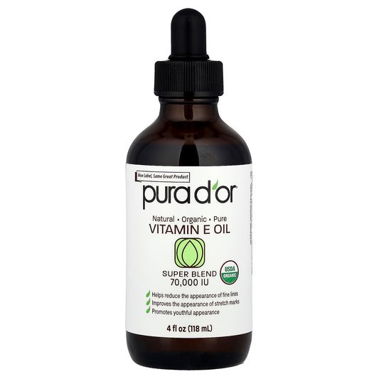Pura D'or Vitamin E Oil 4 fl oz (118 ml)