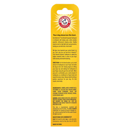 Arm & Hammer Fresh Breath Enzymatic Toothpaste For Dogs Vanilla Ginger 2.5 oz (67.5 g)