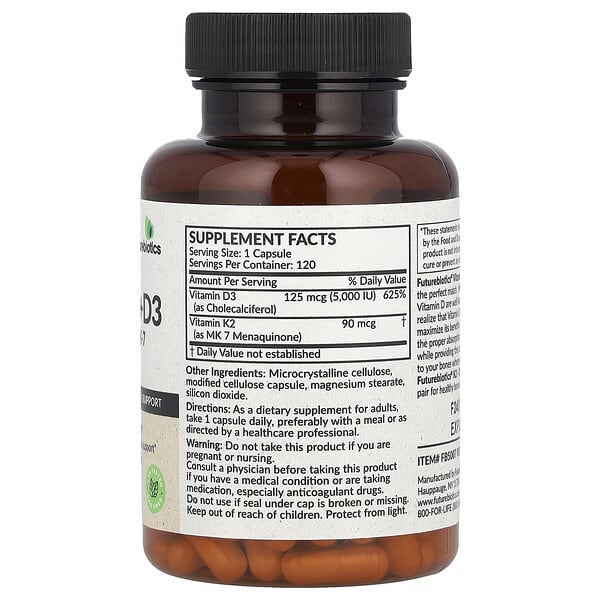 Futurebiotics Vitamin K2 + D3  120 Capsules