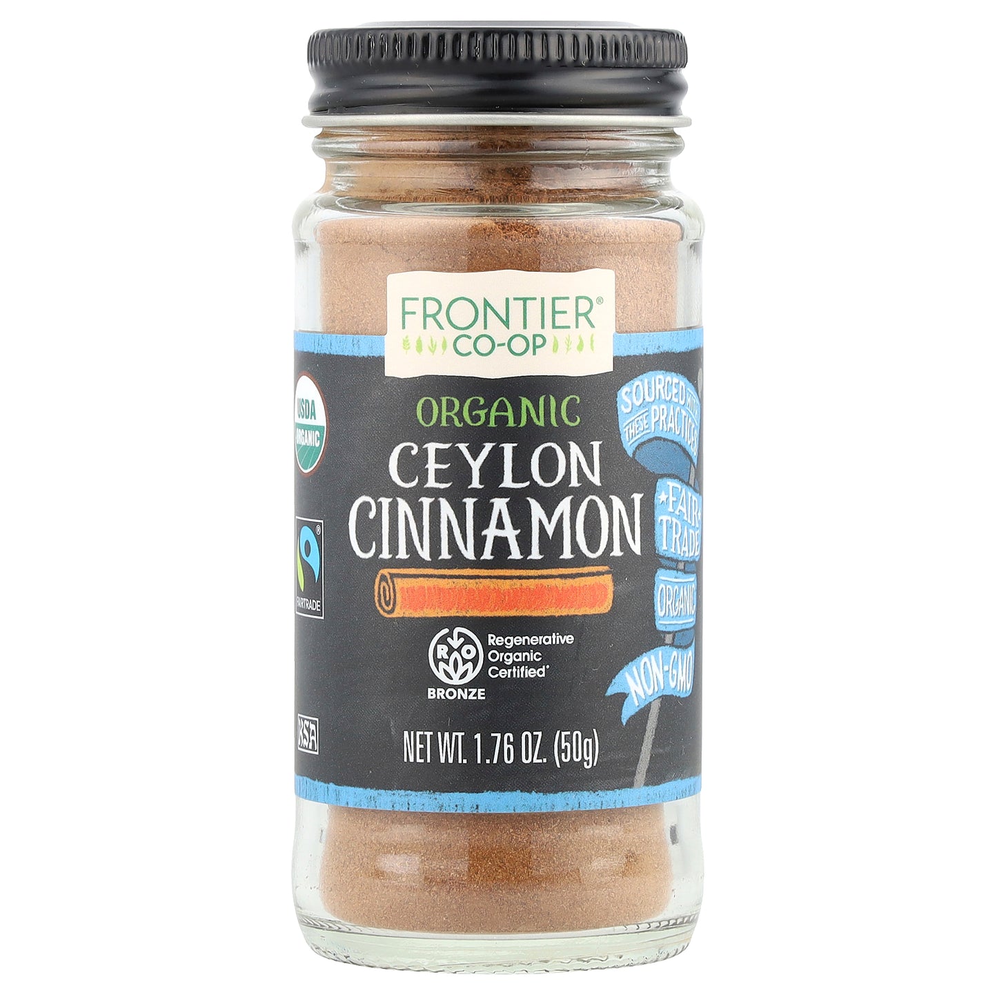 Frontier Co-op Organic Ceylon Cinnamon 1.76 oz (50 g)