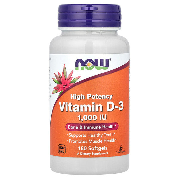 NOW Foods Vitamin D-3 High Potency 5000 IU 120 Softgels