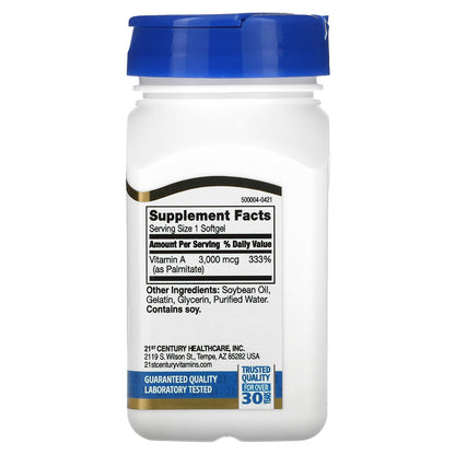 21st Century Vitamin A 3000 mcg (10000 IU) 110 Softgels