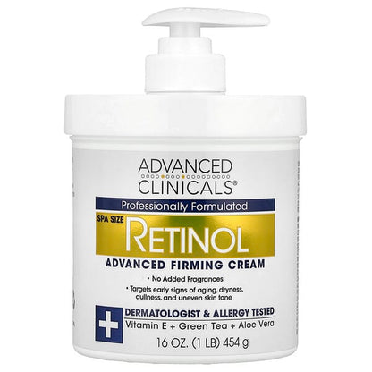 Advanced Clinicals Retinol Advanced Firming Cream 16 oz (454 g)