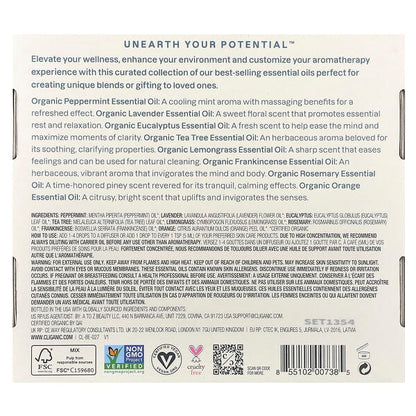Cliganic The Iconics Essential Oil Aromatherapy Set 8 Piece Set 0.17 fl oz (5 ml) Each