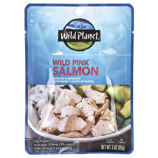 Wild Planet Wild Pink Salmon Skinless & Boneless 3 oz (85 g)