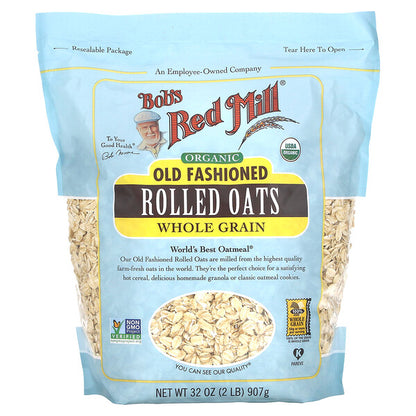 Bob's Red Mill Organic Old Fashioned Rolled Oats Whole Grain 32 oz (907 g)