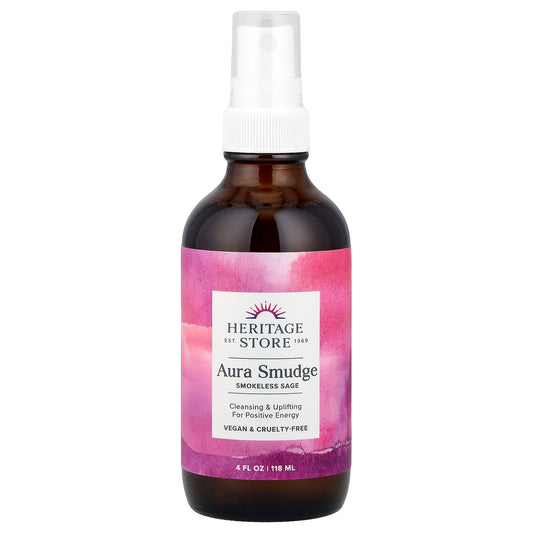 Heritage Store Aura Smudge Smokeless Sage  4 fl oz (118 ml)