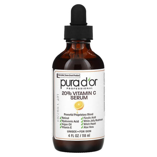 Pura D'or 20% Vitamin C Serum 4 fl oz (118 ml)