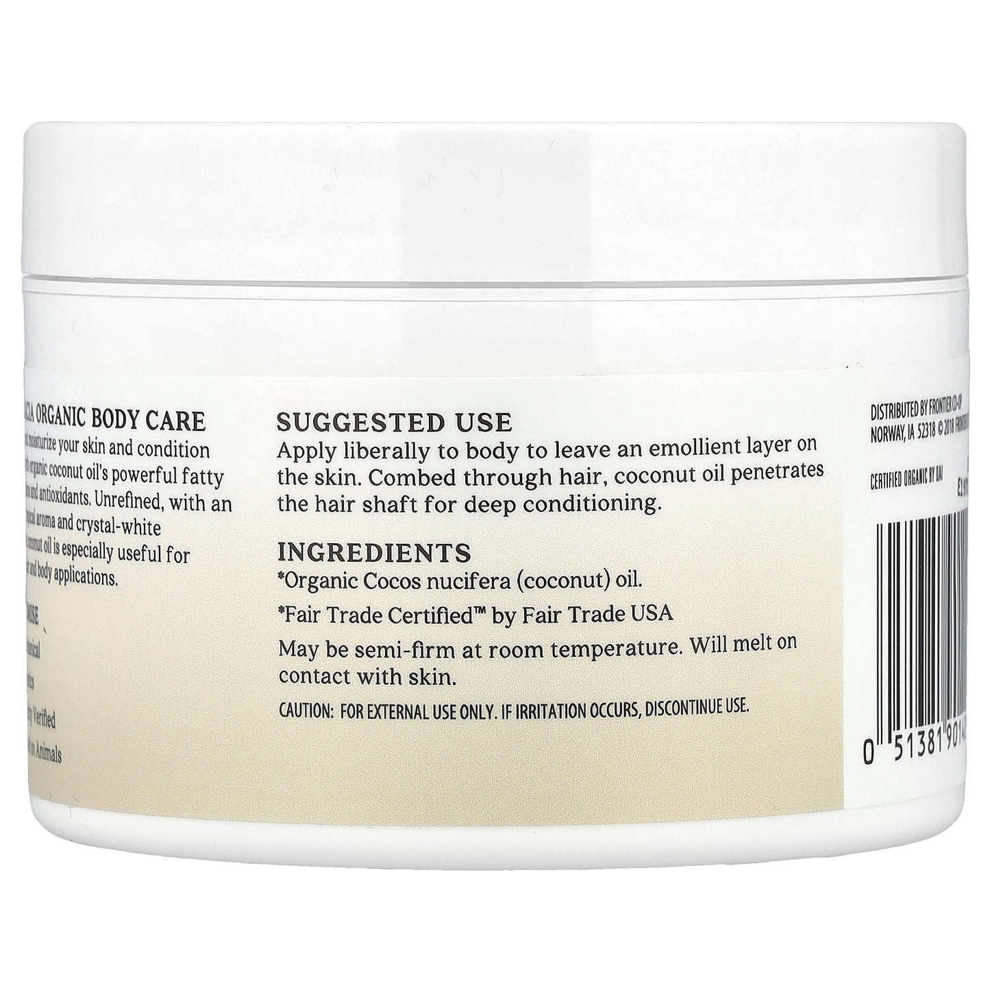 Aura Cacia Organic Coconut Oil 6.25 oz (177 g)