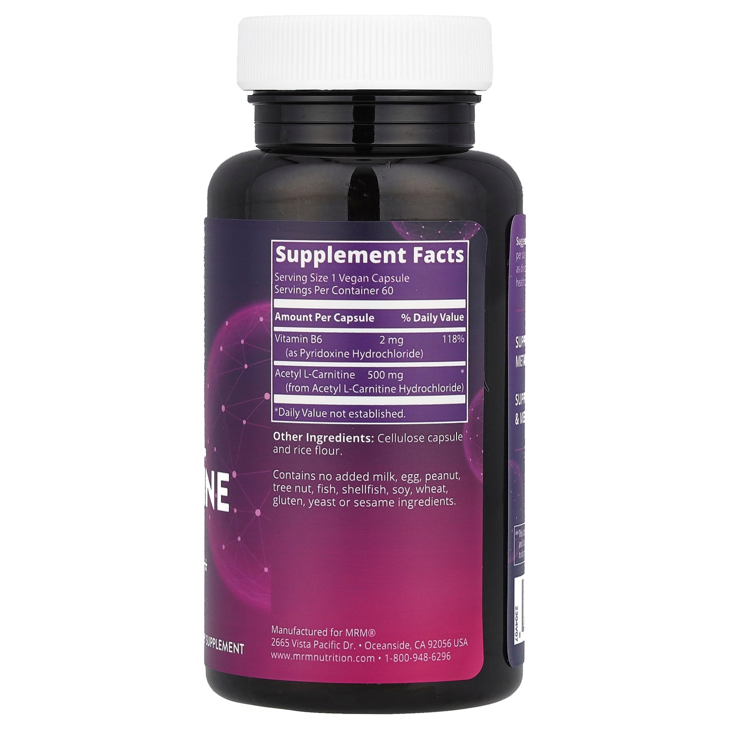 MRM Nutrition Acetyl L-Carnitine 60 Vegan Capsules