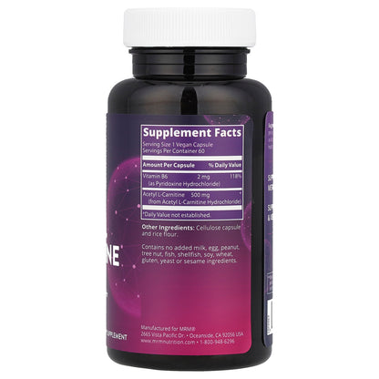MRM Nutrition Acetyl L-Carnitine 60 Vegan Capsules