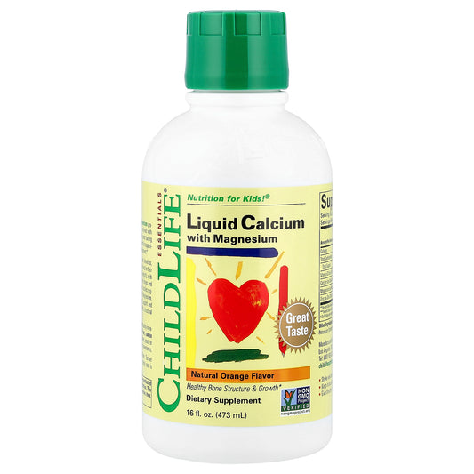 ChildLife Essentials Essentials Liquid Calcium with Magnesium Natural Orange 16 fl oz (473 ml)