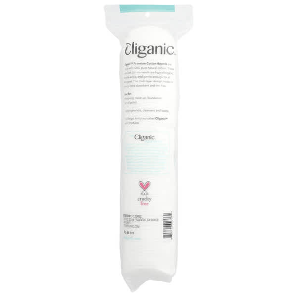 Cliganic Premium Cotton Rounds 100 Count