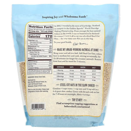 Bob's Red Mill Steel Cut Oats Whole Grain 54 oz (1.53 kg)