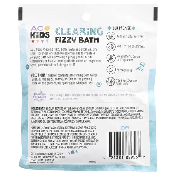 Aura Cacia Kids Clearing Fizzy Bath 2.5 oz (70.9 g)