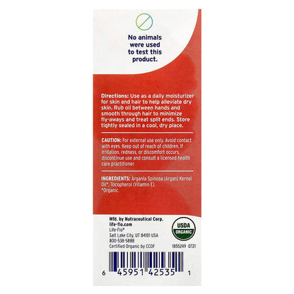 Life-flo Organic Pure Argan Oil 4 fl oz (118 ml)