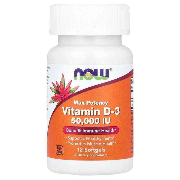 NOW Foods Vitamin D-3 High Potency 5000 IU 120 Softgels