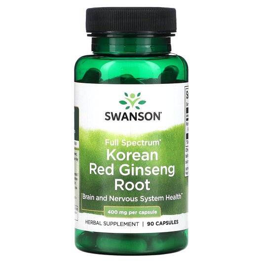 Swanson Full Spectrum Korean Red Ginseng Root 400 mg 90 Capsules