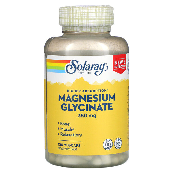 Solaray High Absorption Magnesium Glycinate 350 mg 120 VegCaps