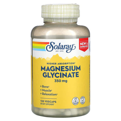 Solaray High Absorption Magnesium Glycinate 350 mg 120 VegCaps