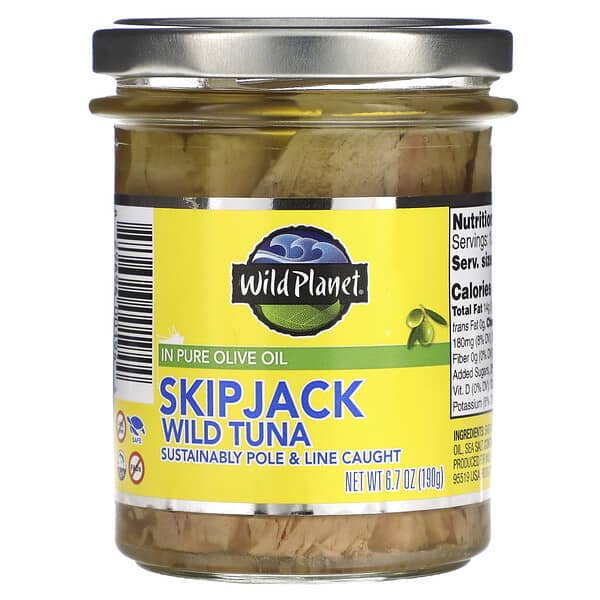 Wild Planet Skipjack Wild Tuna in Pure Olive Oil 6.7 oz (190 g)