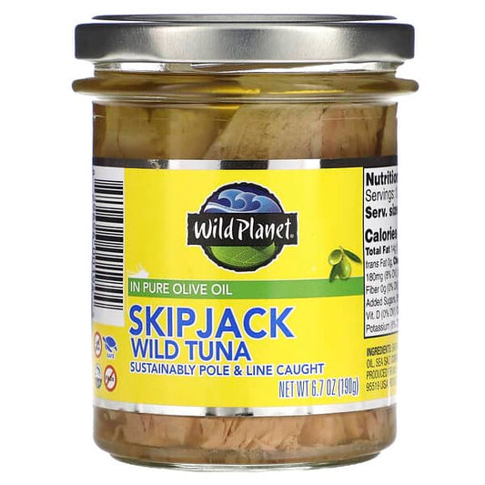 Wild Planet Skipjack Wild Tuna in Pure Olive Oil 6.7 oz (190 g)