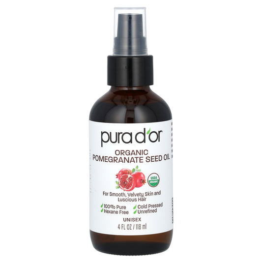 Pura D'or Organic Pomegranate Seed Oil 4 fl oz (118 ml)