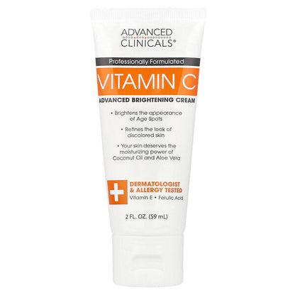 Advanced Clinicals Vitamin C Advanced Brightening Cream 16 oz (454 g)