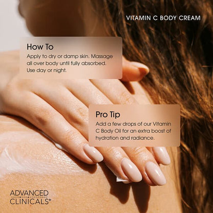 Advanced Clinicals Vitamin C Advanced Brightening Cream 16 oz (454 g)
